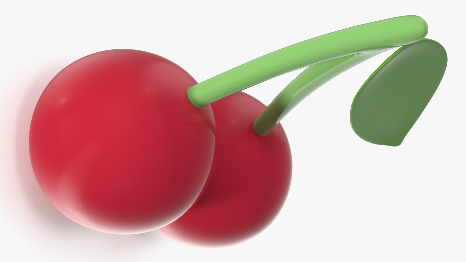 Cherries Emoji 3D model