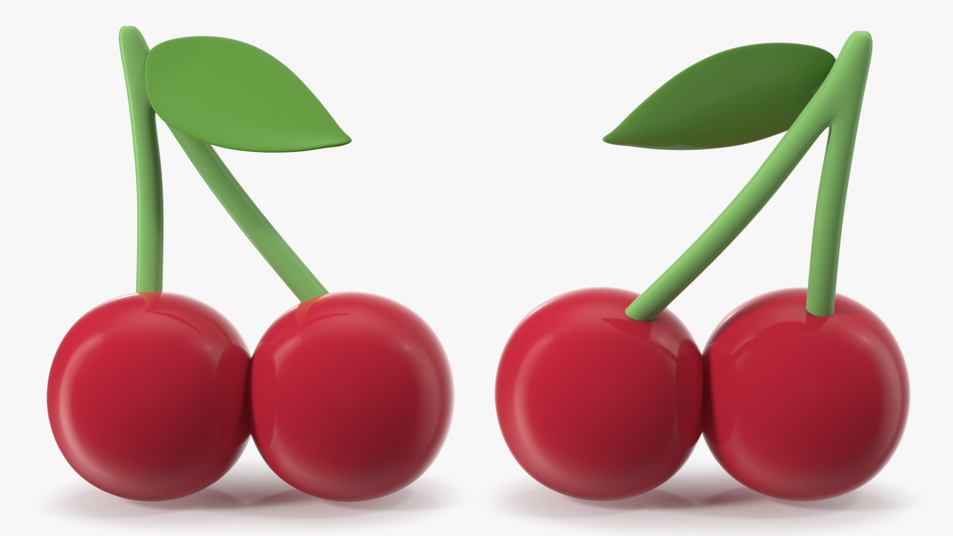Cherries Emoji 3D model