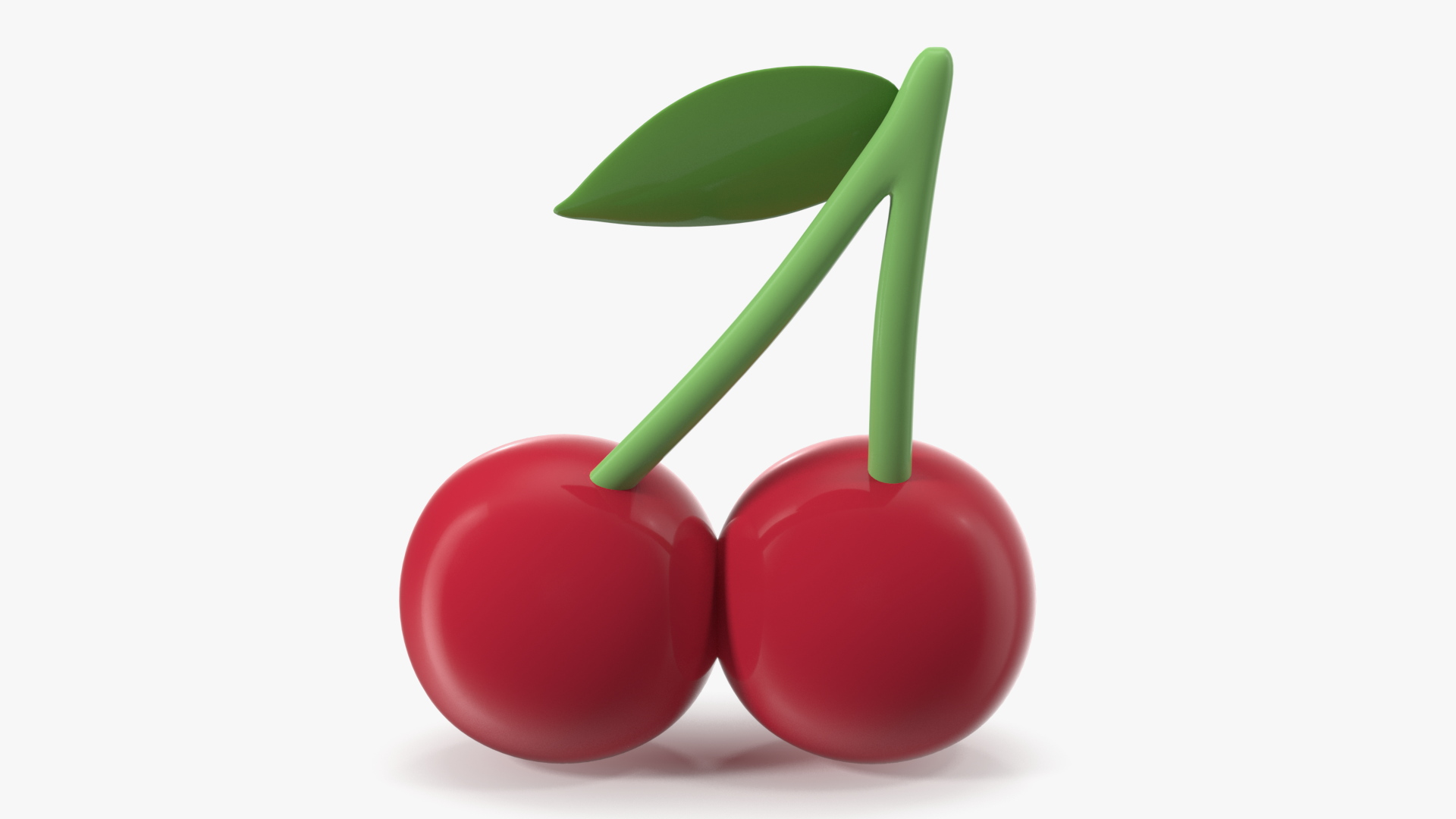 Cherries Emoji 3D model