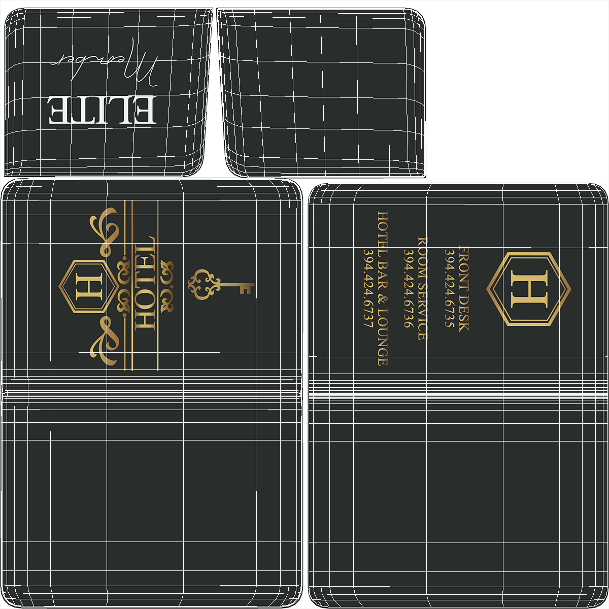3D model Hotel Card Key Black