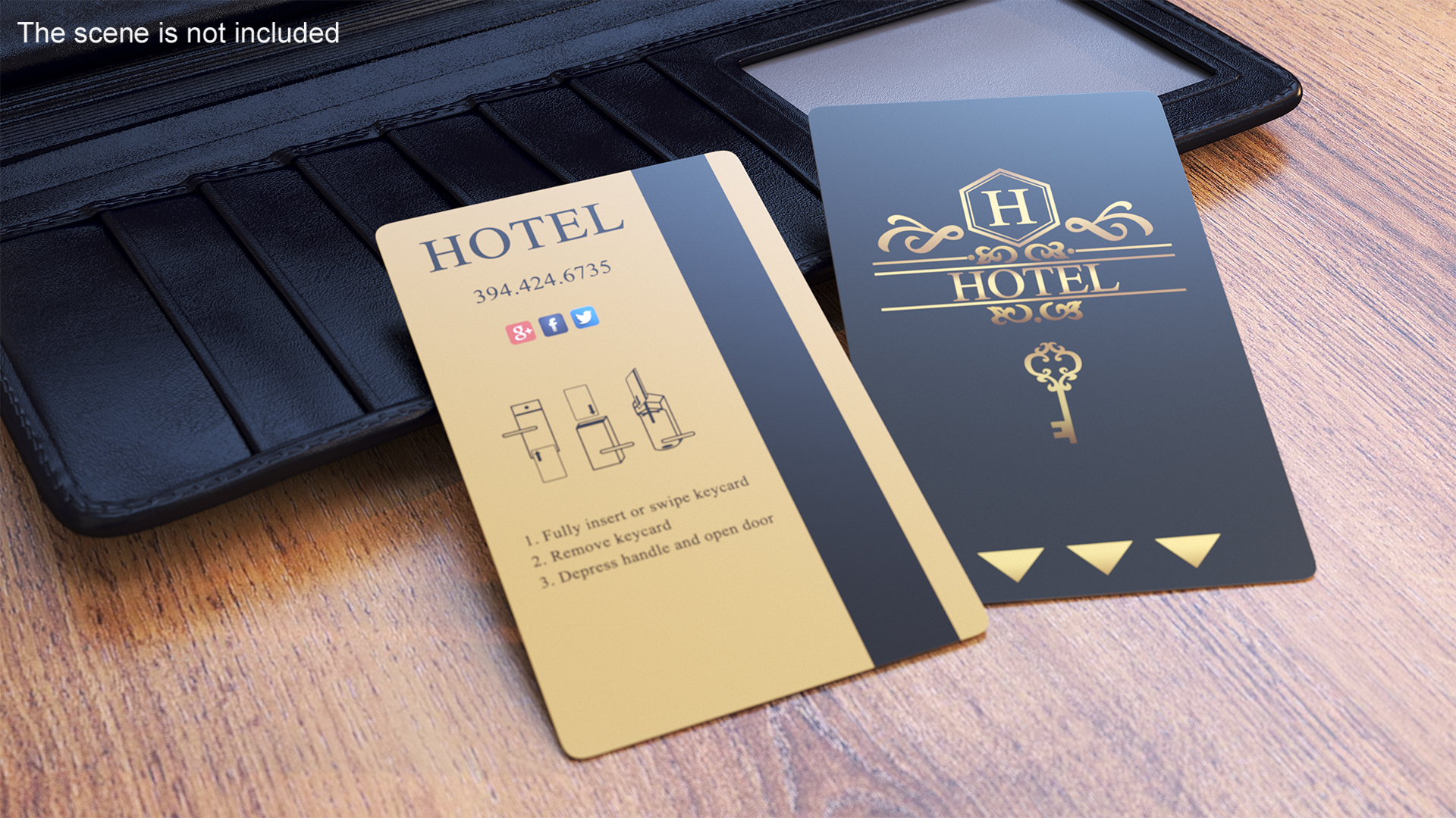 3D model Hotel Card Key Black