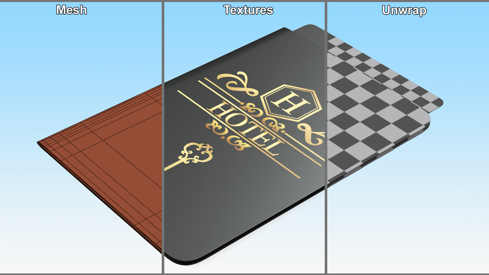 3D model Hotel Card Key Black