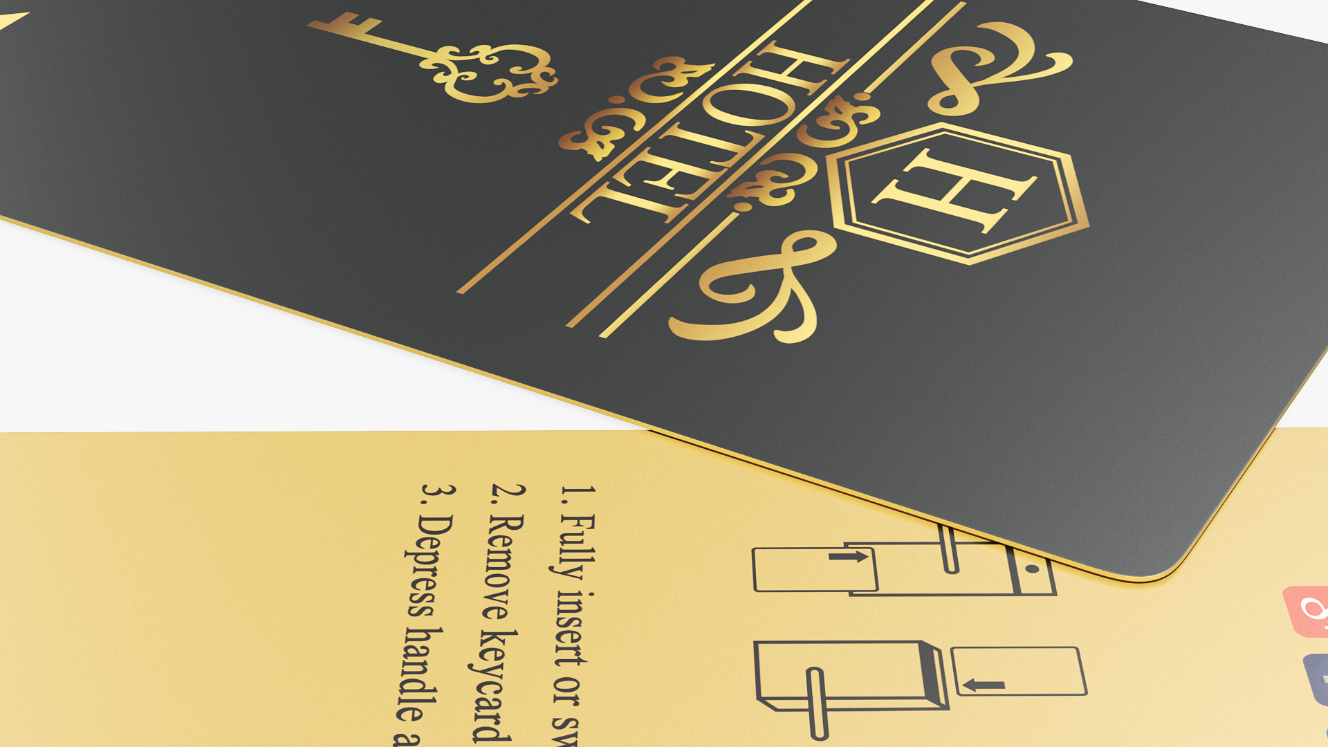 3D model Hotel Card Key Black