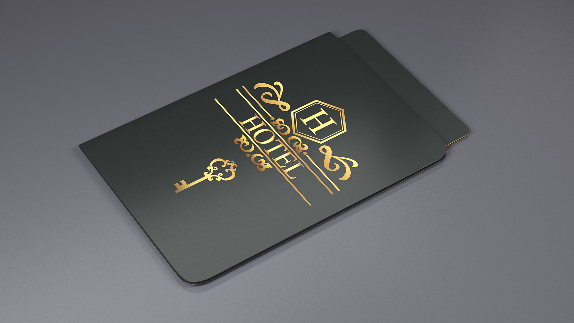 3D model Hotel Card Key Black