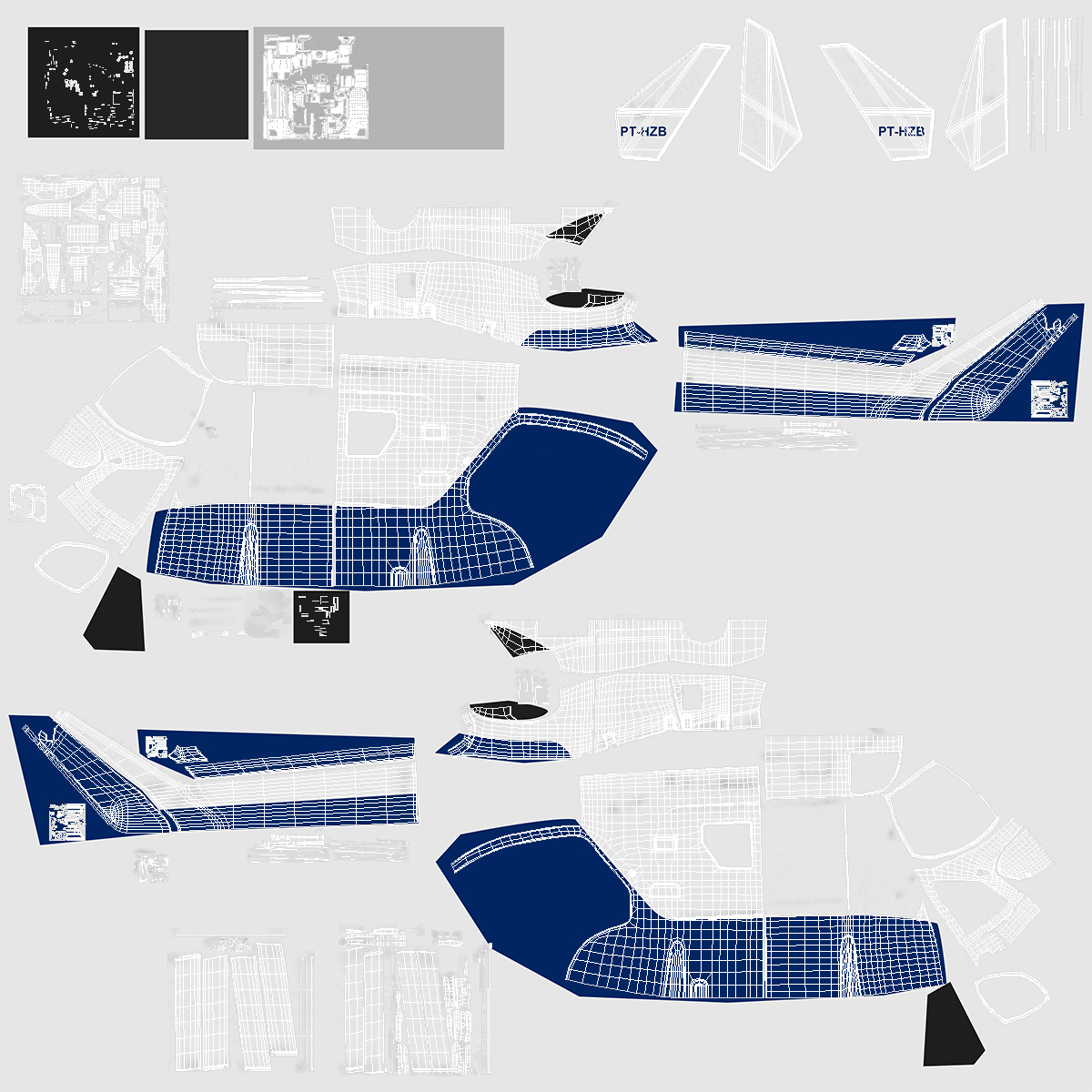 3D Medium Utility Transport Helicopter Kawasaki BK 117 Rigged model