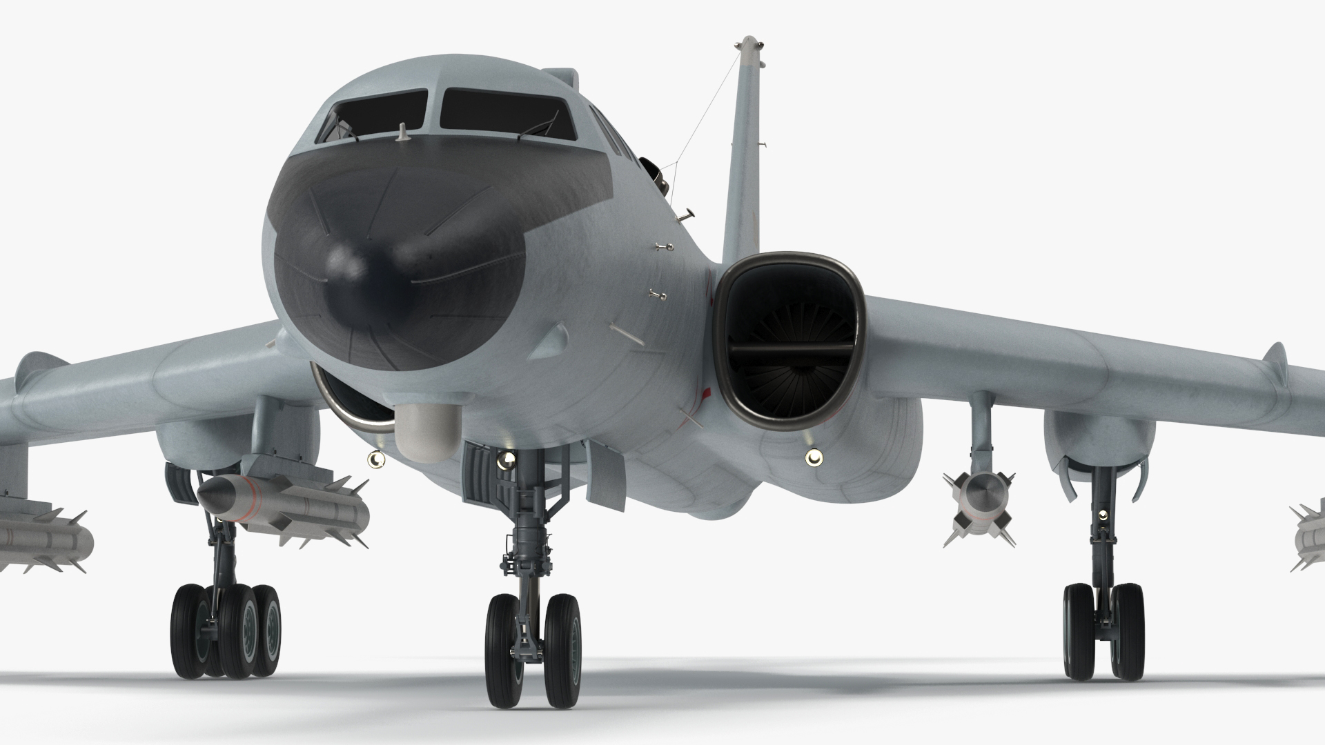 Xian H-6 China Strategic Bomber with Weapon Maritime Strike 3D model
