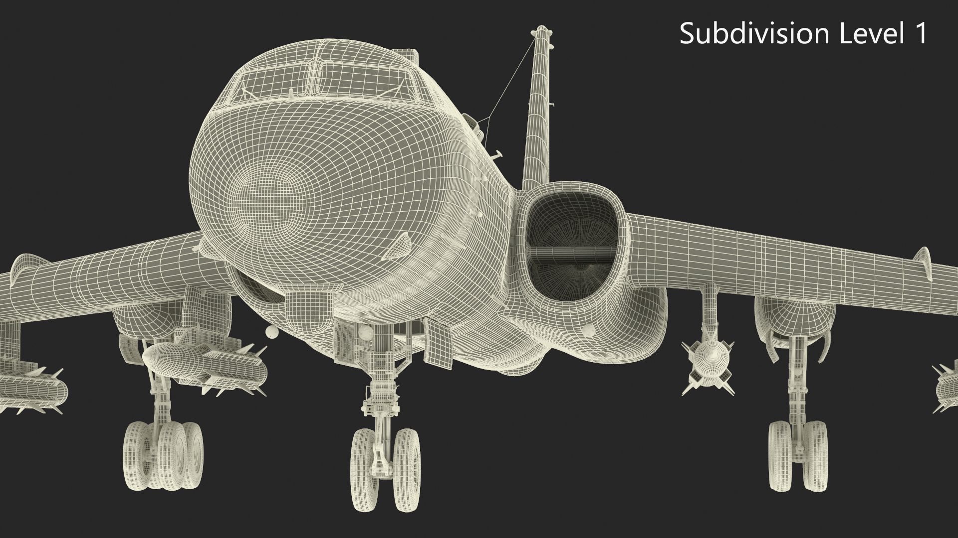 Xian H-6 China Strategic Bomber with Weapon Maritime Strike 3D model