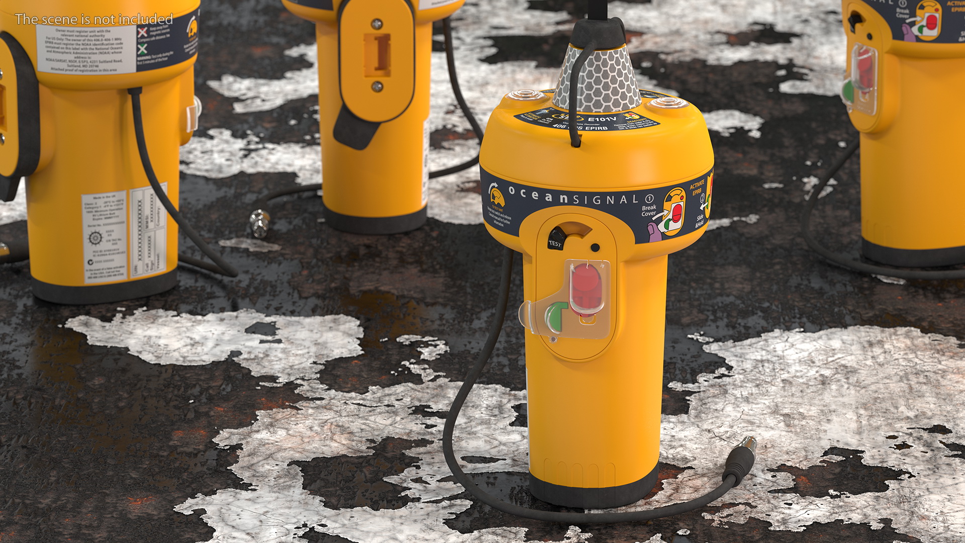 Ocean Signal Float Free E101V EPIRB with VDR 3D model