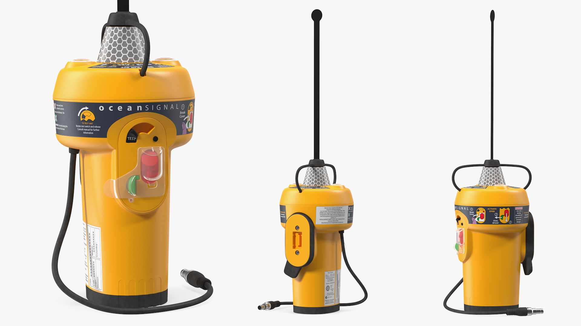 Ocean Signal Float Free E101V EPIRB with VDR 3D model