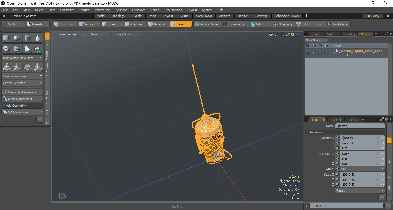 Ocean Signal Float Free E101V EPIRB with VDR 3D model