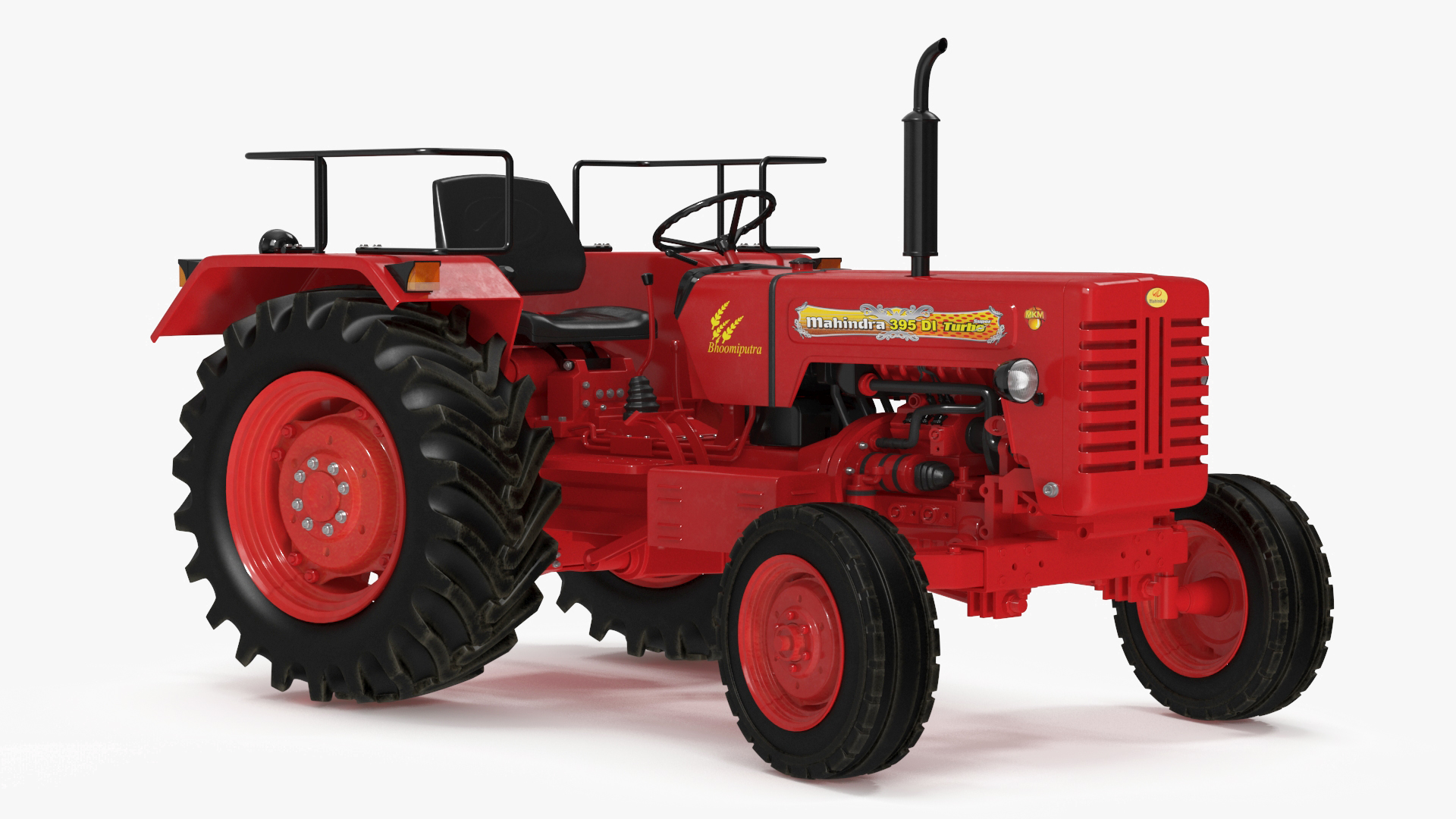 Mahindra 595DI Turbomax Tractor Rigged for Maya 3D