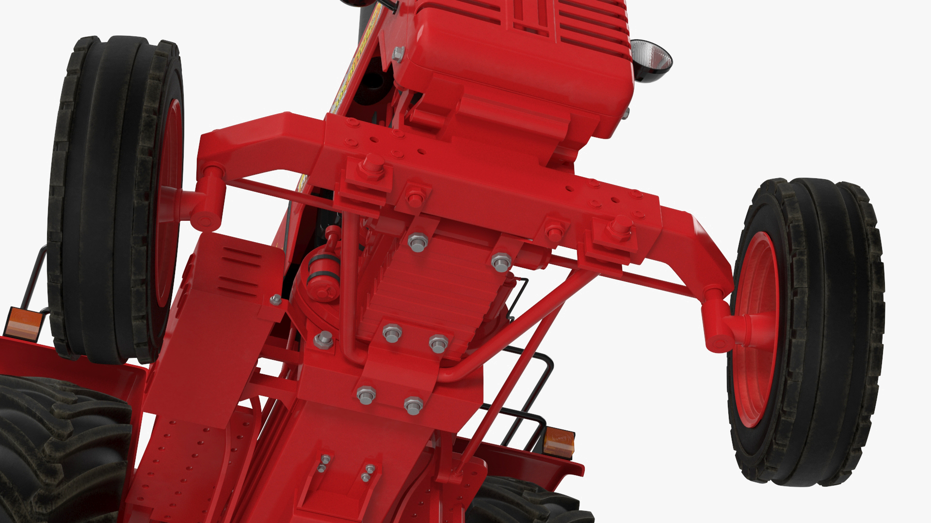 Mahindra 595DI Turbomax Tractor Rigged for Maya 3D