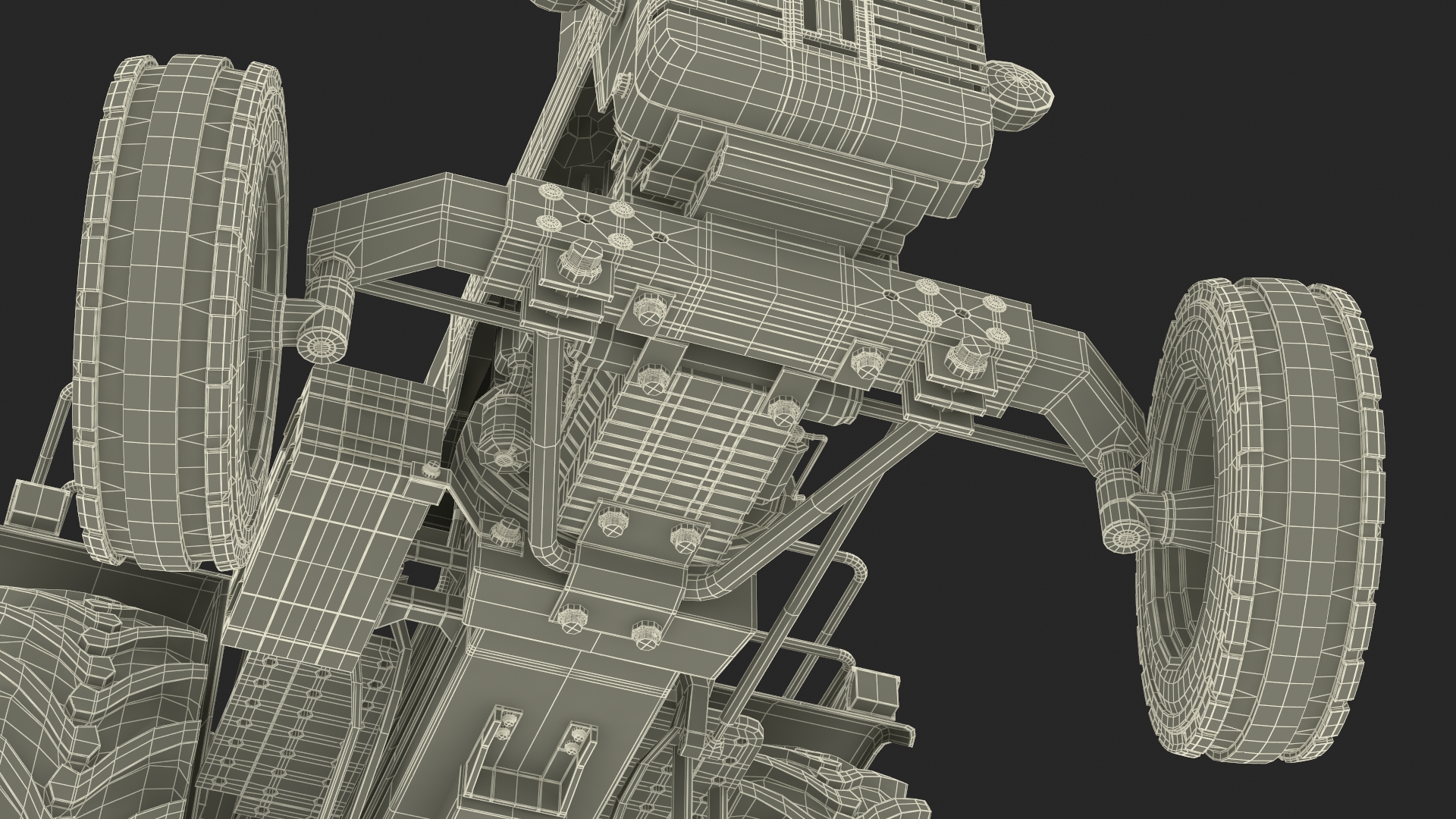 Mahindra 595DI Turbomax Tractor Rigged for Maya 3D