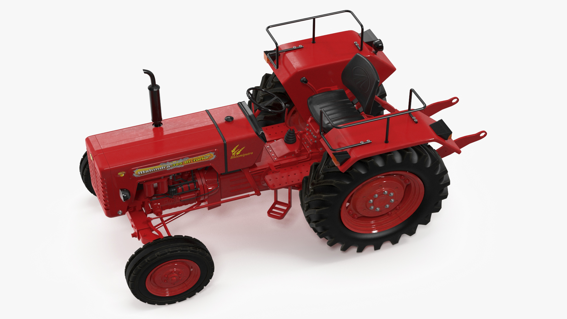 Mahindra 595DI Turbomax Tractor Rigged for Maya 3D