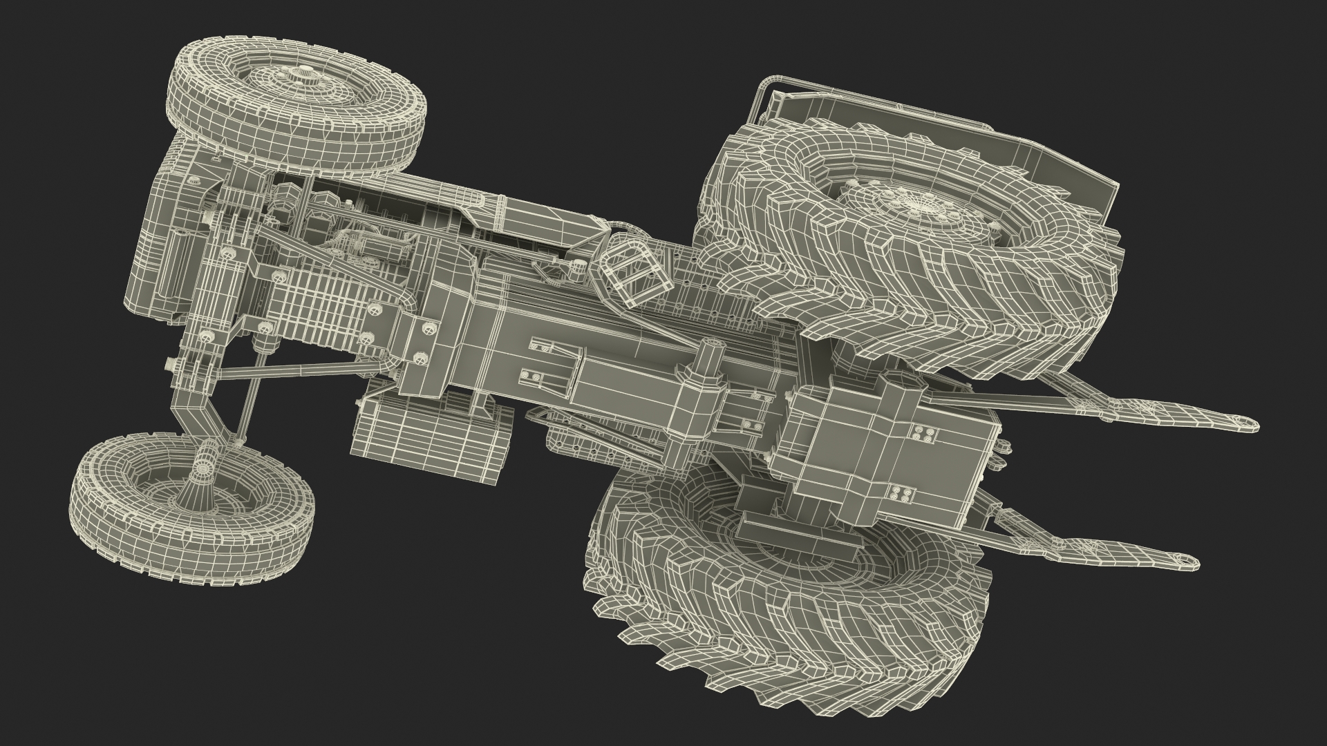 Mahindra 595DI Turbomax Tractor Rigged for Maya 3D