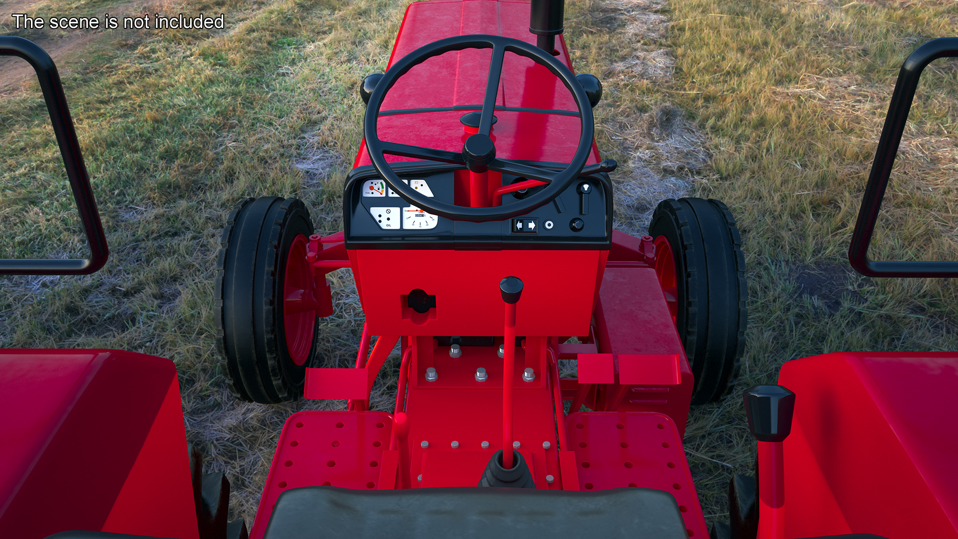 Mahindra 595DI Turbomax Tractor Rigged for Maya 3D