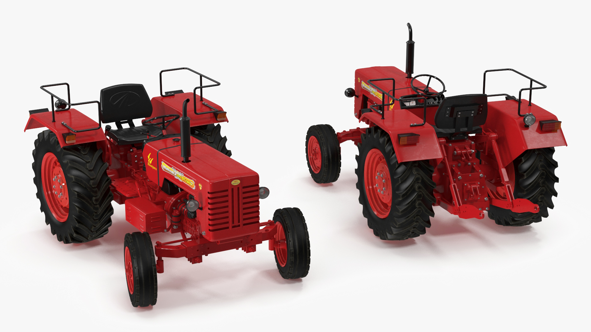 Mahindra 595DI Turbomax Tractor Rigged for Maya 3D