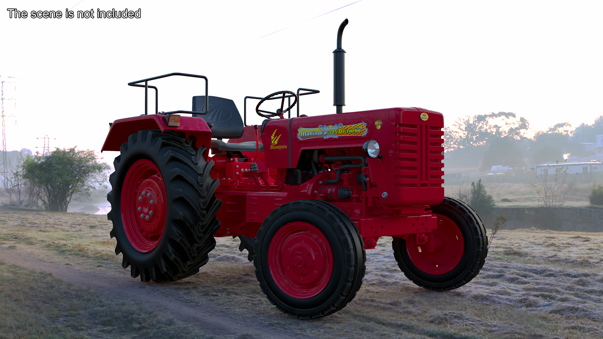 Mahindra 595DI Turbomax Tractor Rigged for Maya 3D