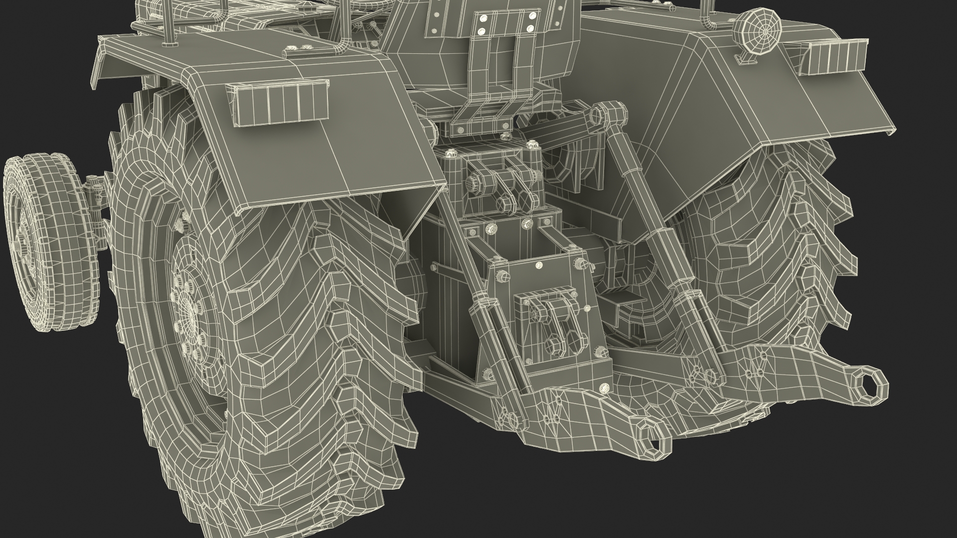 Mahindra 595DI Turbomax Tractor Rigged for Maya 3D
