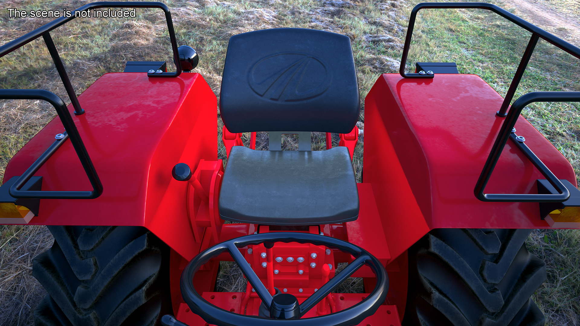 Mahindra 595DI Turbomax Tractor Rigged for Maya 3D