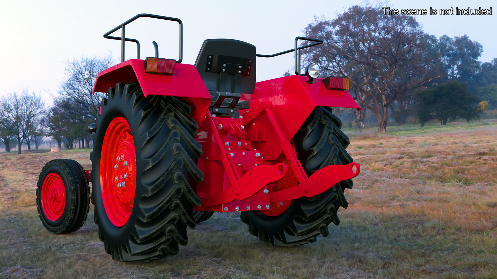 Mahindra 595DI Turbomax Tractor Rigged for Maya 3D