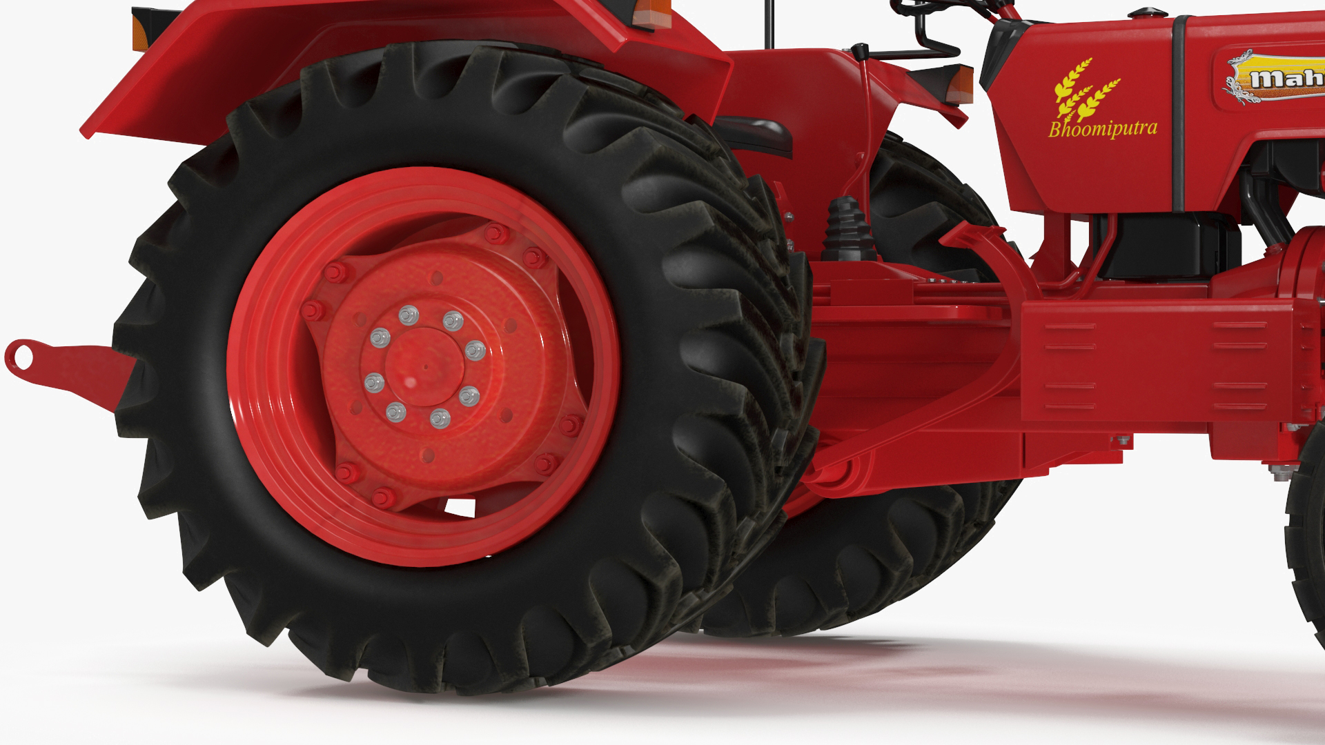 Mahindra 595DI Turbomax Tractor Rigged for Maya 3D