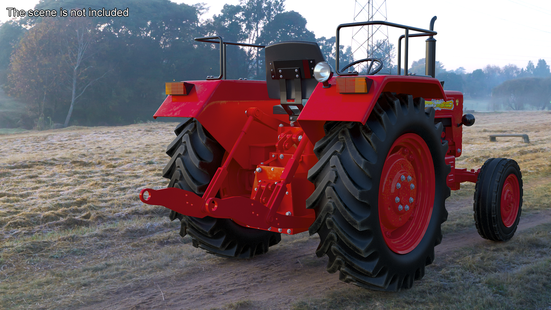 Mahindra 595DI Turbomax Tractor Rigged for Maya 3D