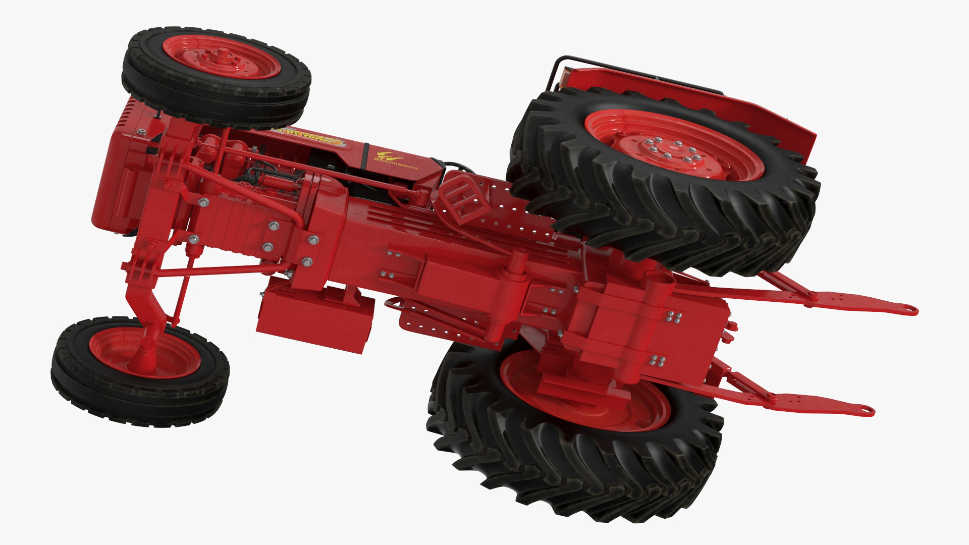 Mahindra 595DI Turbomax Tractor Rigged for Maya 3D