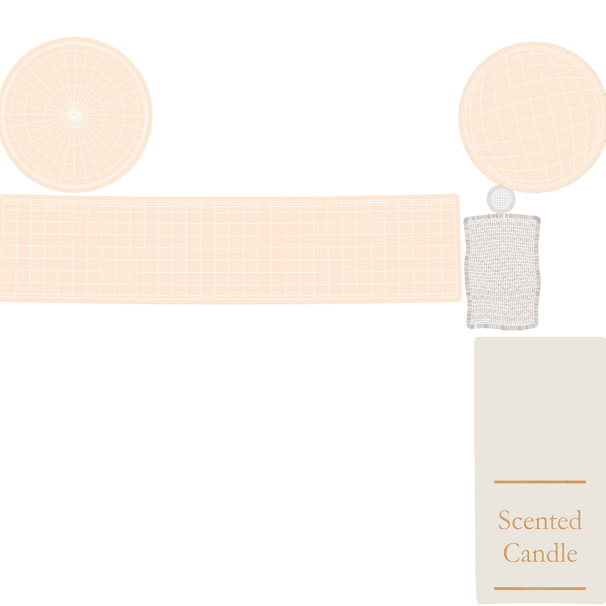 3D model Scented Candle Beige