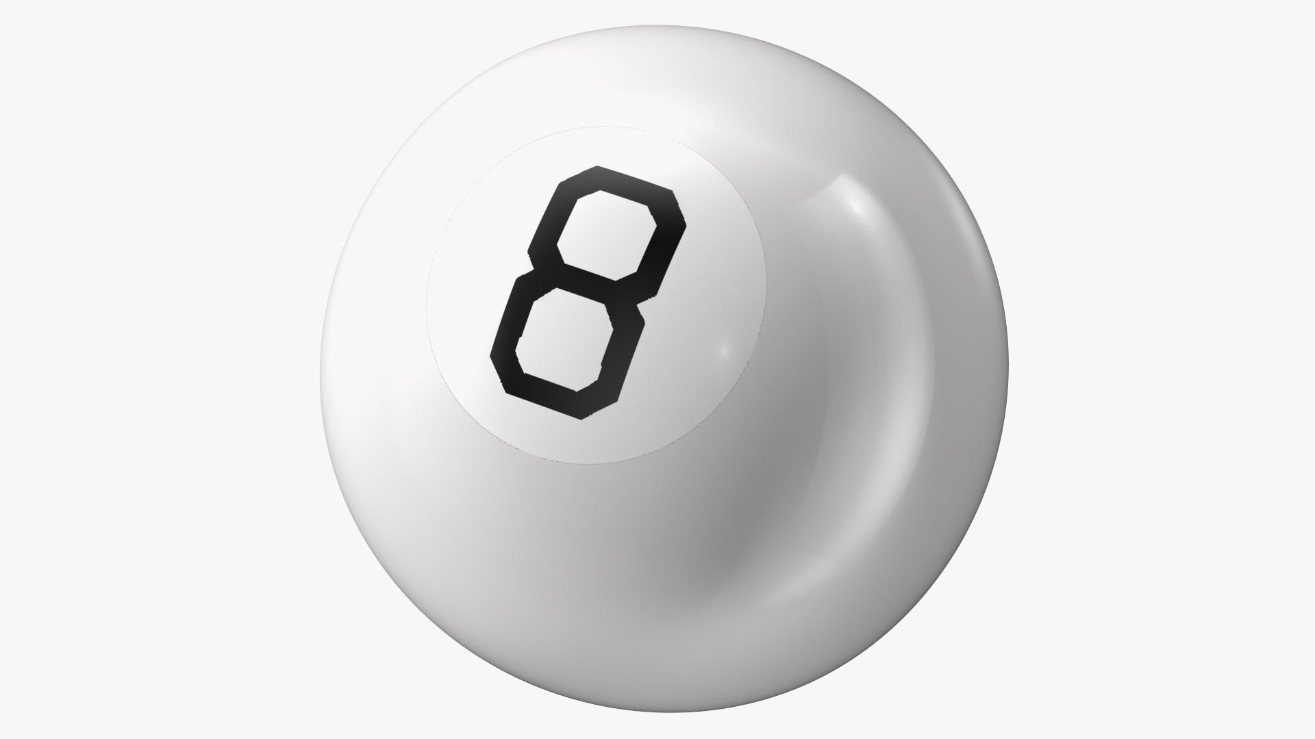 3D White Magic 8 Ball model