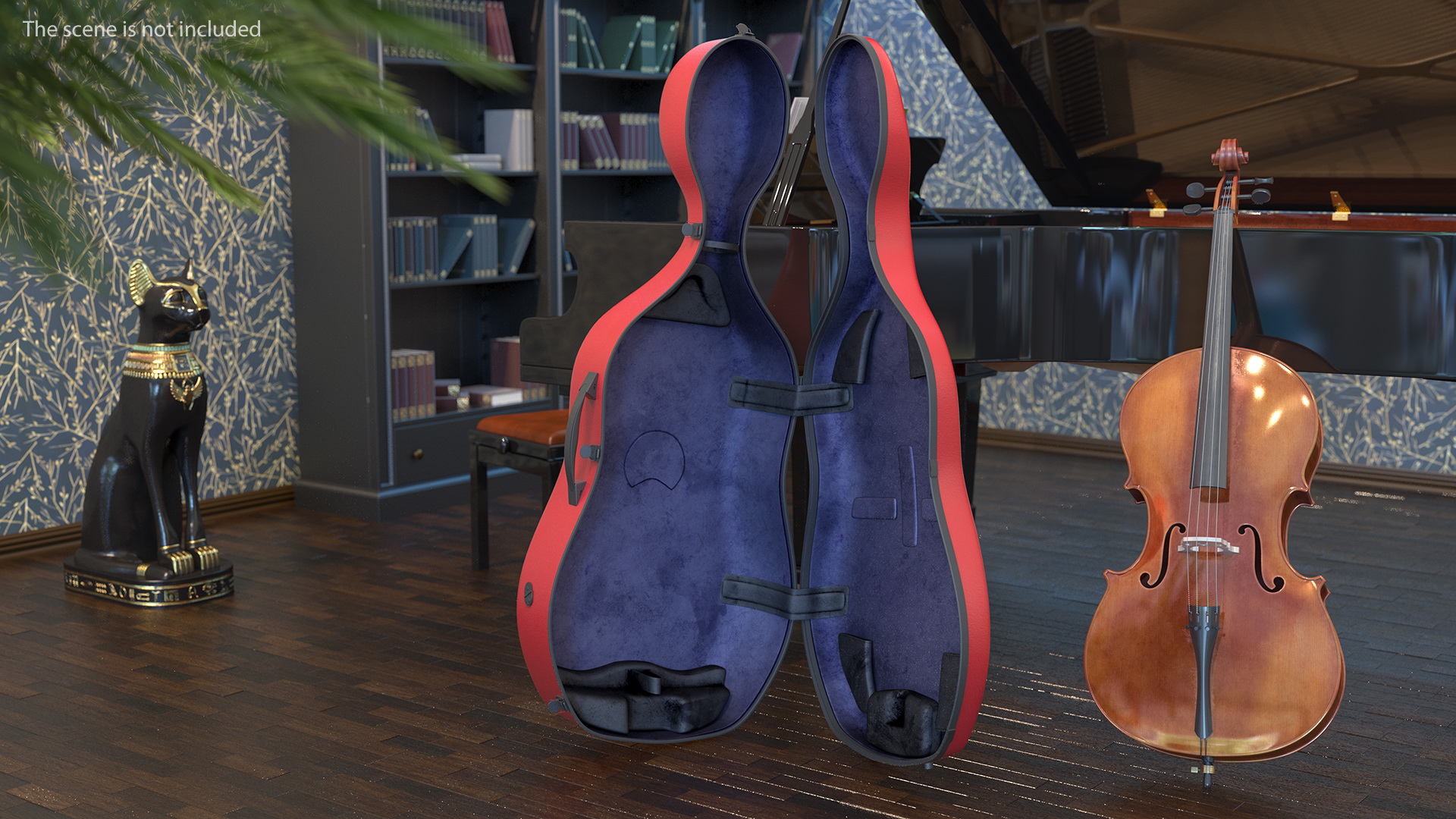 3D model Cello Red Shell Case