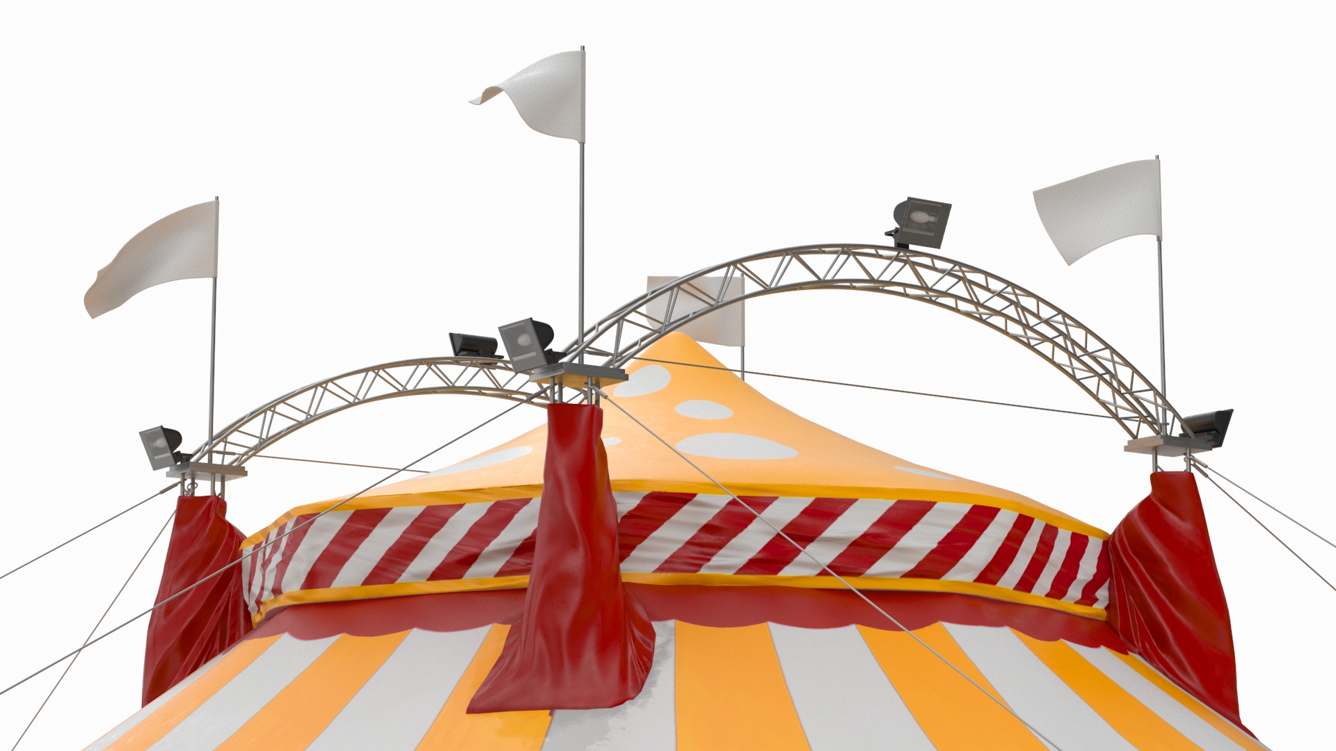 3D Circus Tent Setup and Transport Truck with Fur