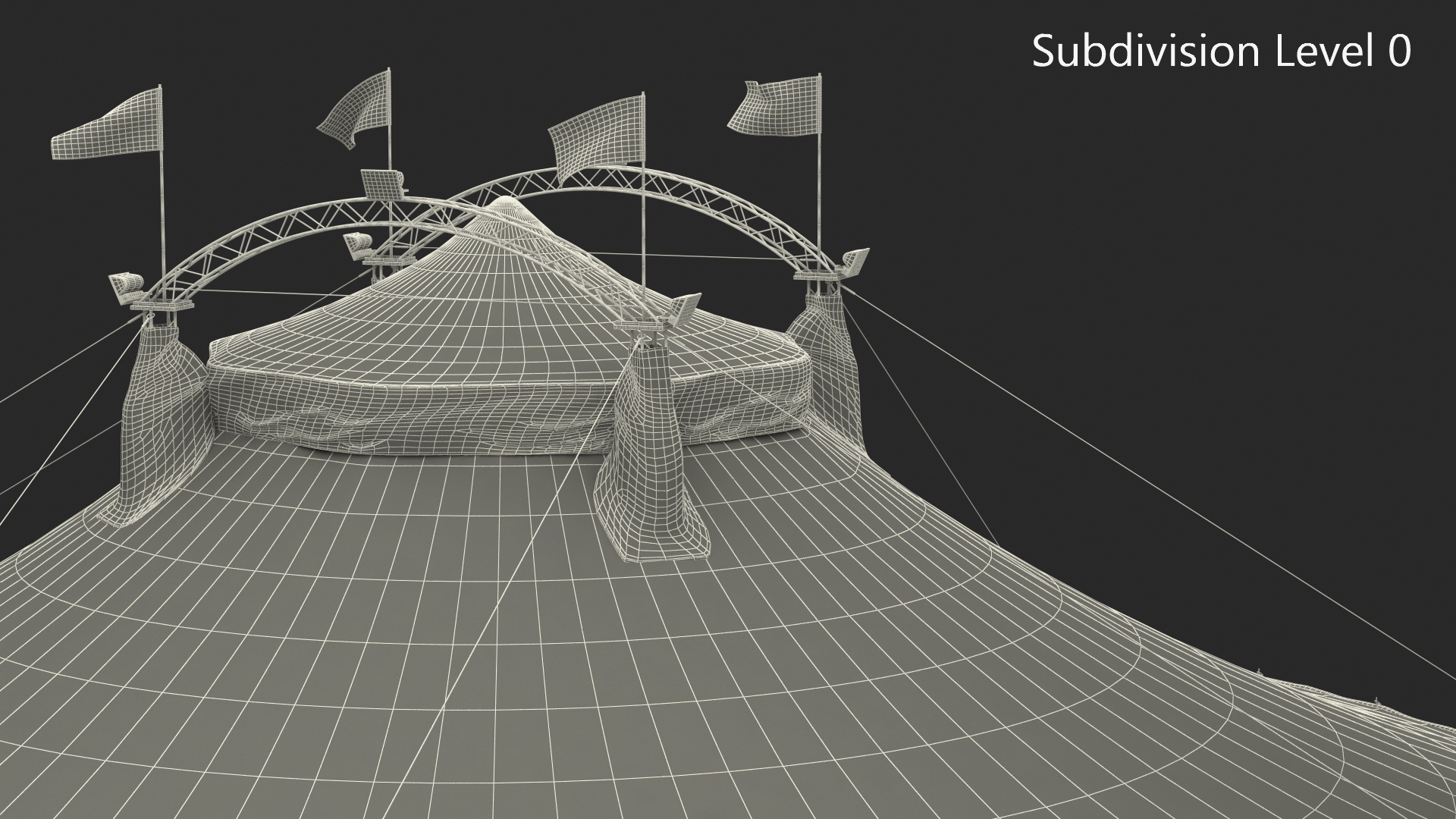 3D Circus Tent Setup and Transport Truck with Fur