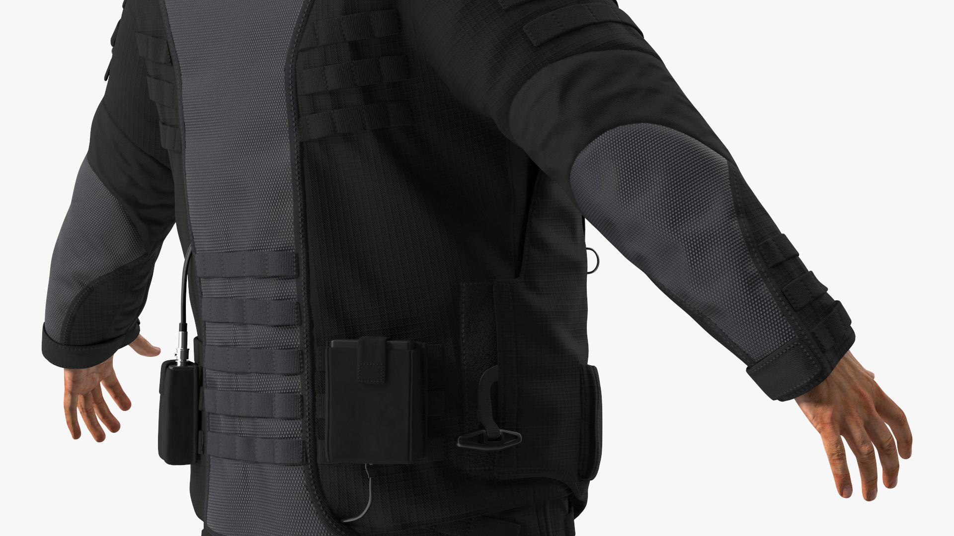 3D EOD 10 Bomb Suit Black Rigged for Maya model