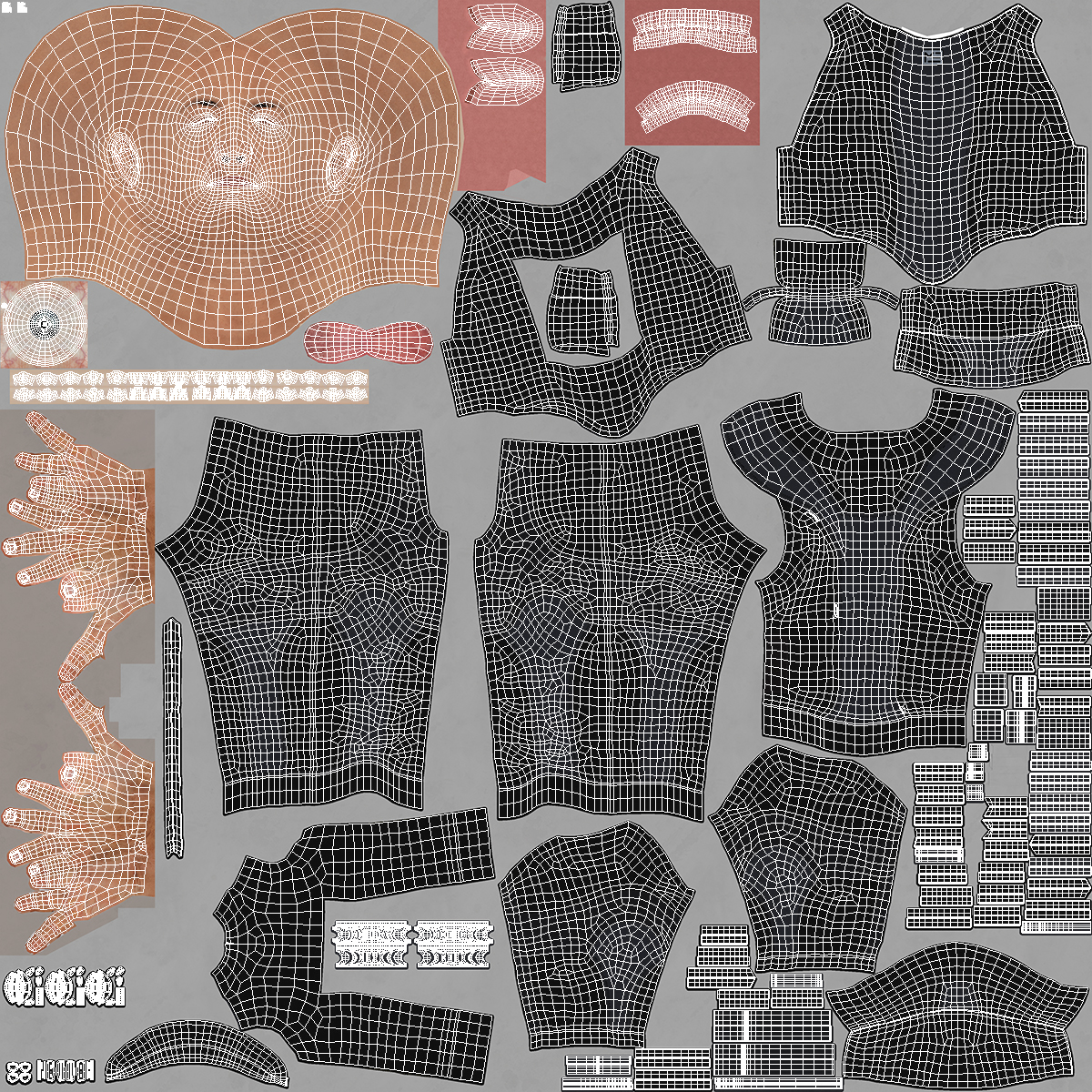 3D EOD 10 Bomb Suit Black Rigged for Maya model