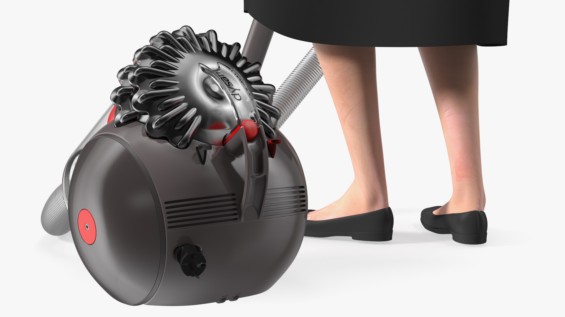 3D Light Skin Black Maid with Dyson Big Ball Vacuum Cleaner