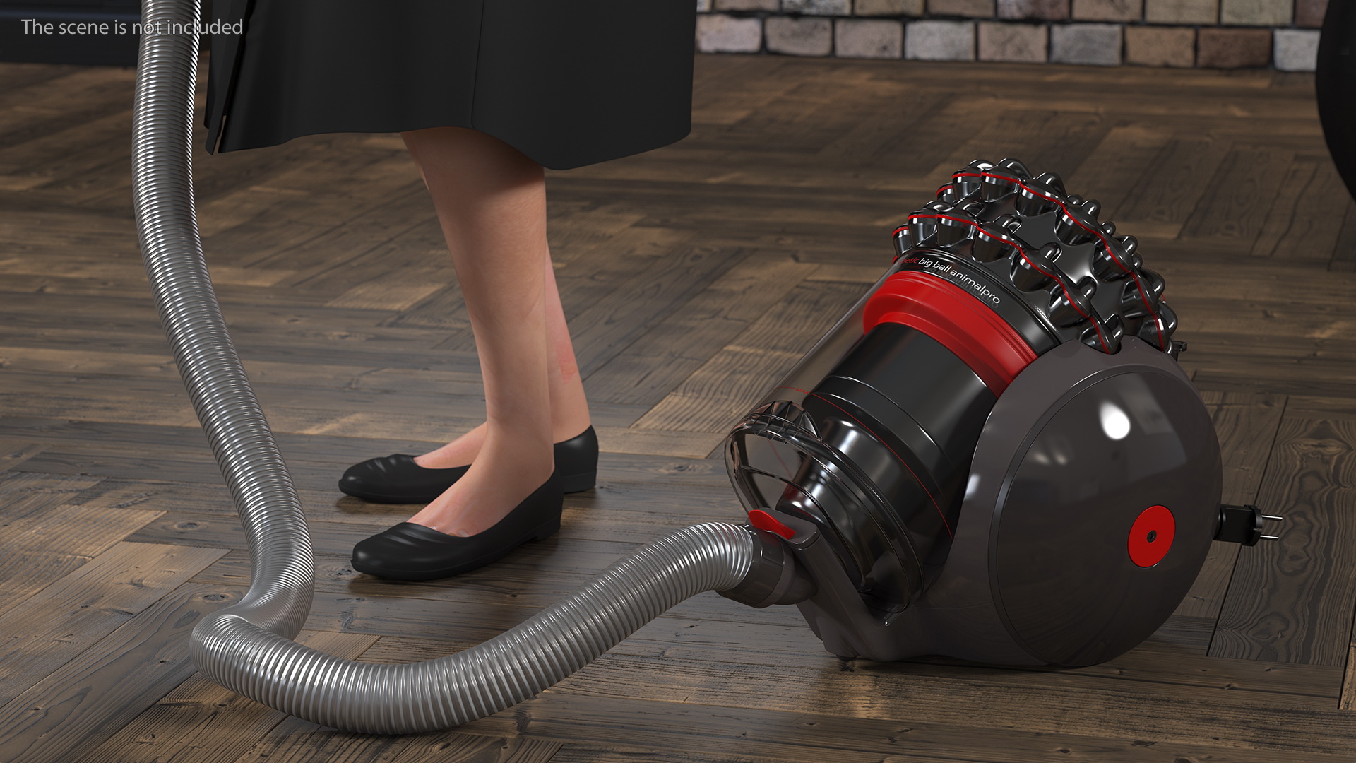 3D Light Skin Black Maid with Dyson Big Ball Vacuum Cleaner