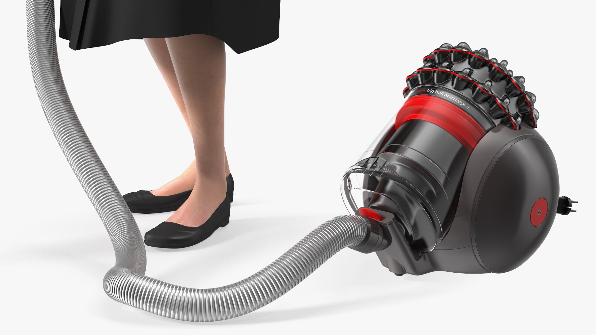 3D Light Skin Black Maid with Dyson Big Ball Vacuum Cleaner