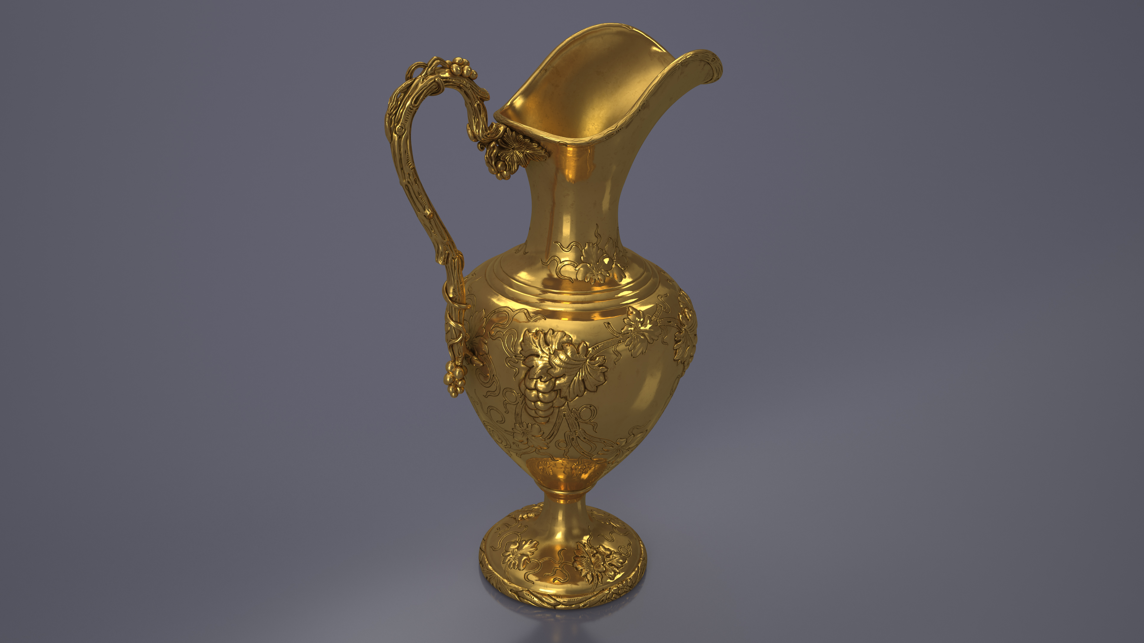 Antique Gold Ewer 3D