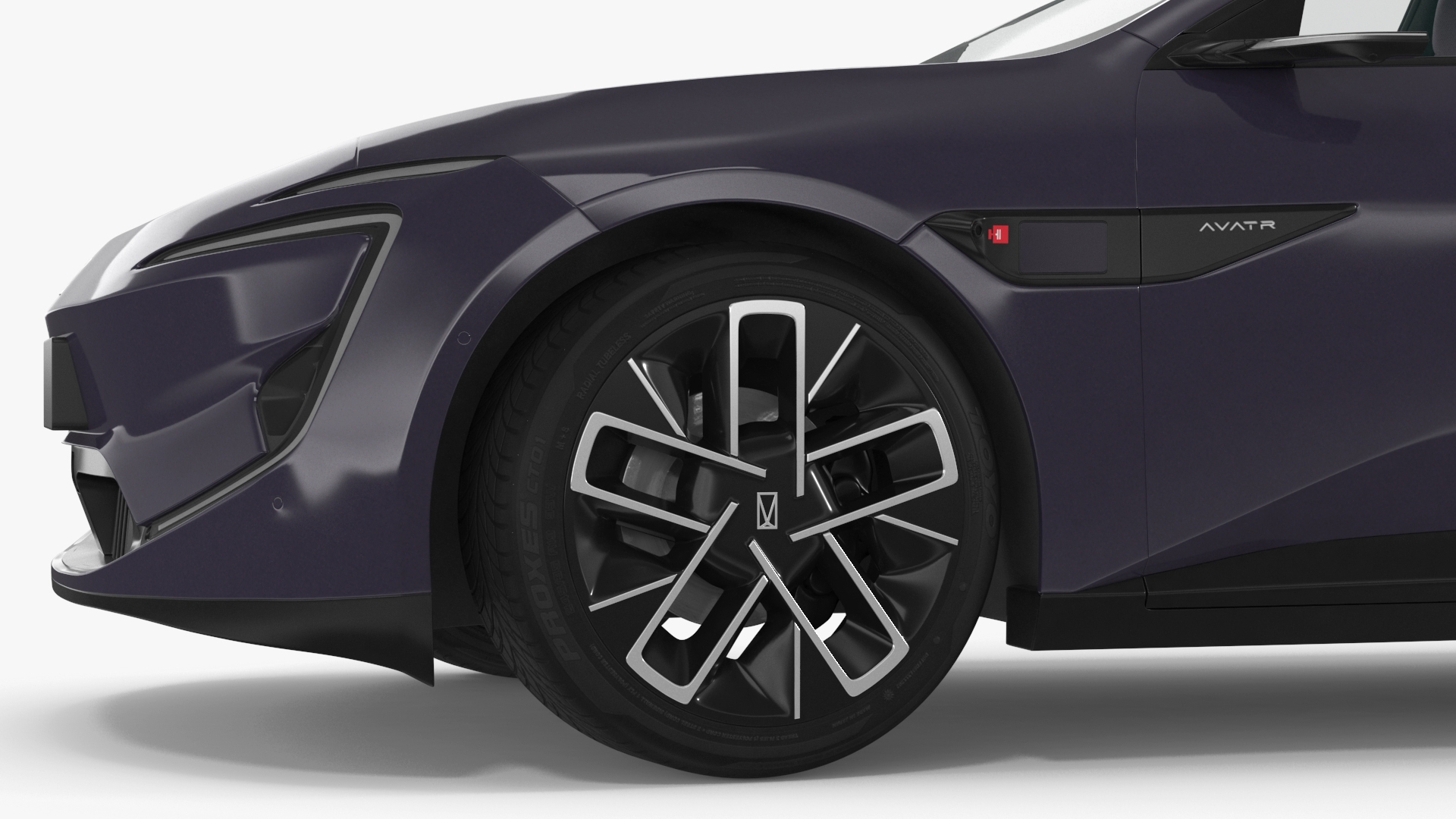 3D Avatr 12 EV Purple Color Rigged