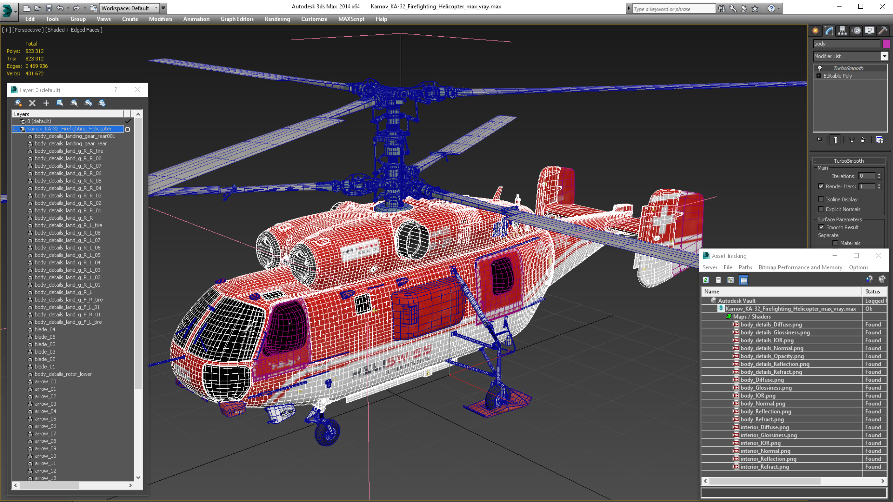 3D model Kamov KA-32 Firefighting Helicopter