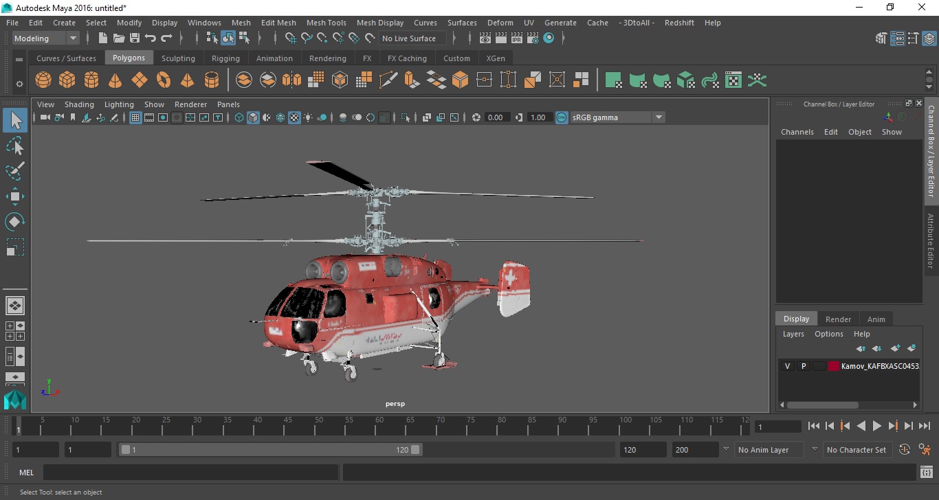 3D model Kamov KA-32 Firefighting Helicopter