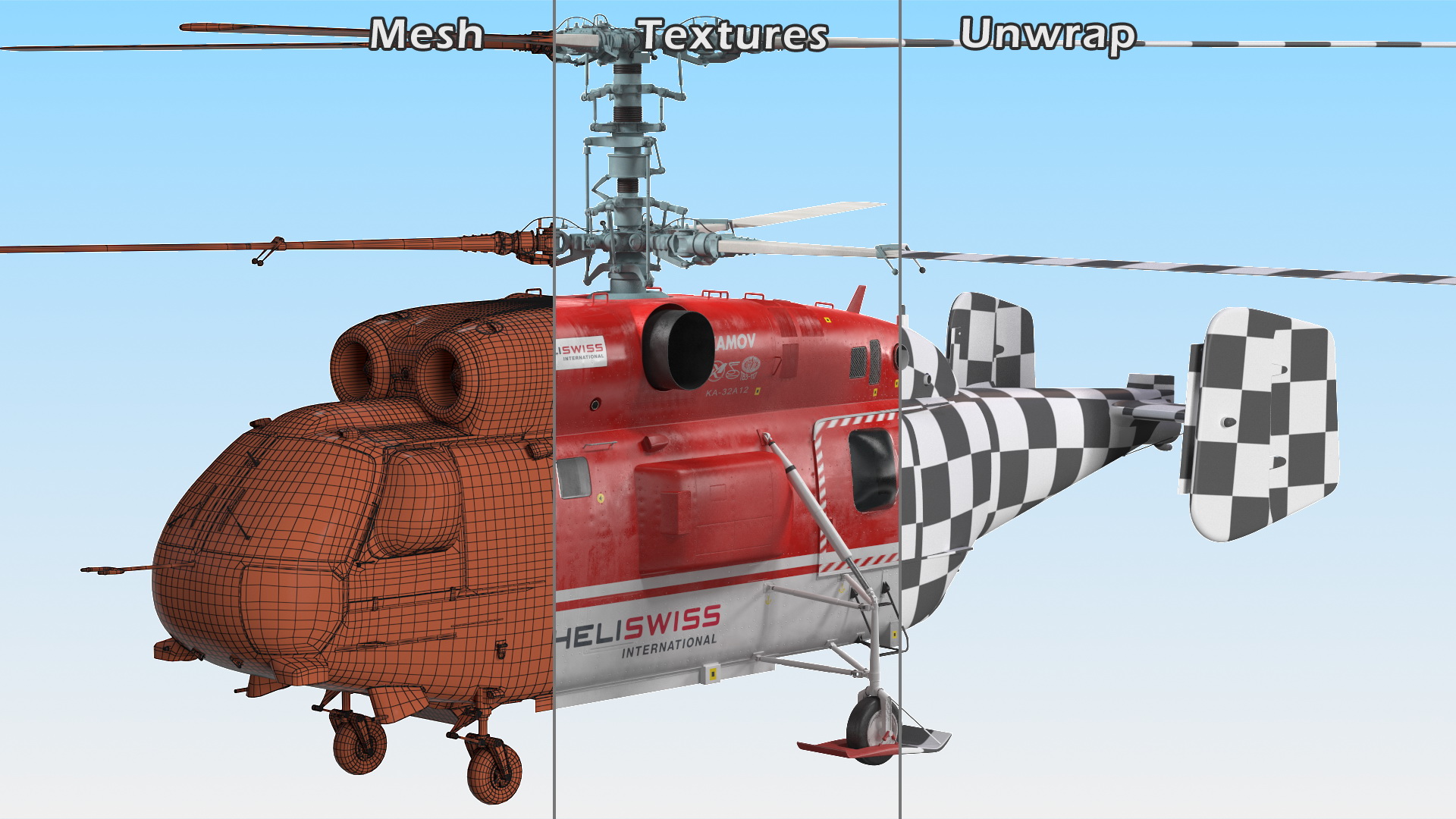 3D model Kamov KA-32 Firefighting Helicopter
