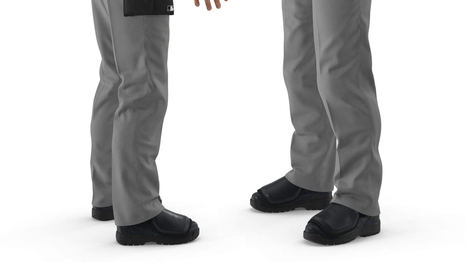 Baseball Umpire in Cap Rigged 3D model