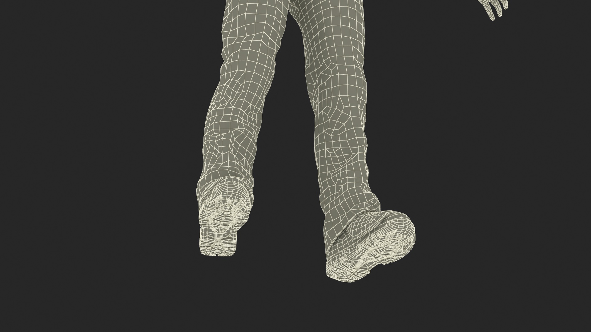 Baseball Umpire in Cap Rigged 3D model
