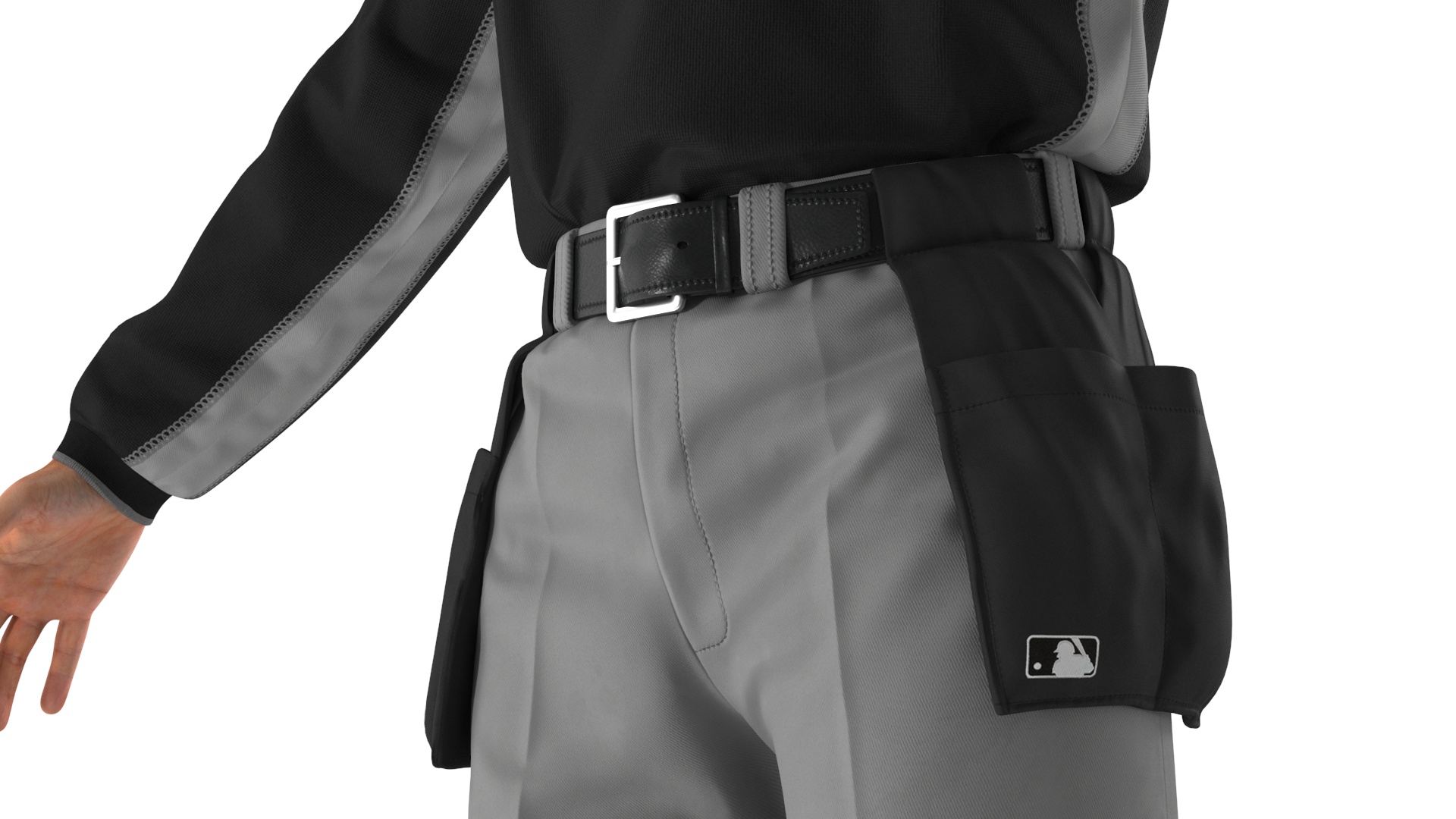 Baseball Umpire in Cap Rigged 3D model