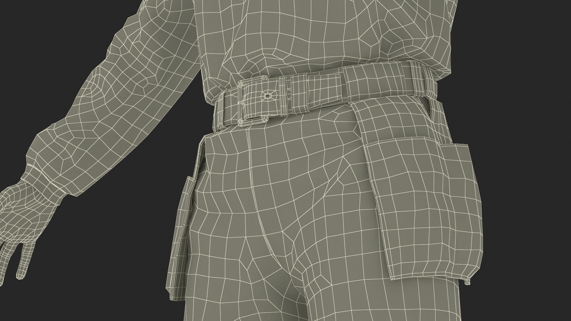 Baseball Umpire in Cap Rigged 3D model