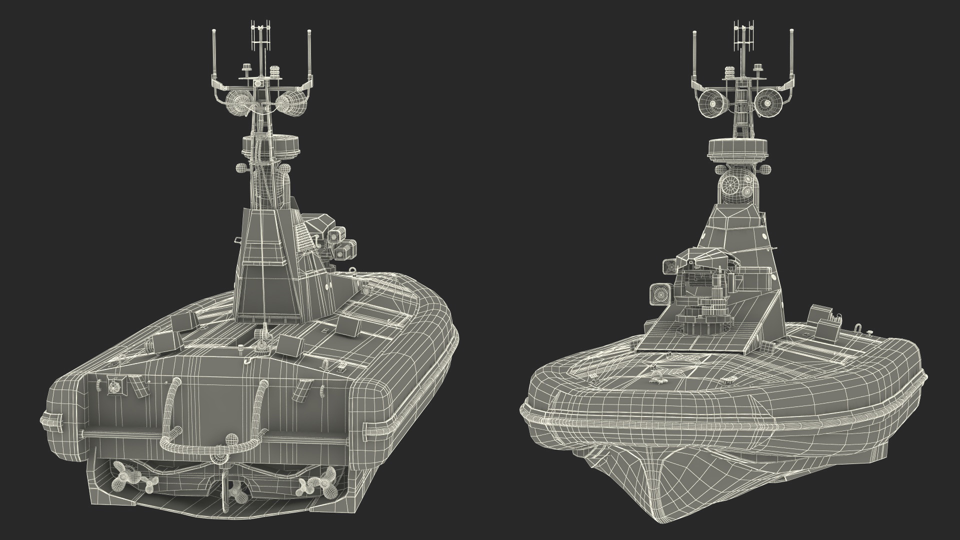 3D Protector Unmanned Surface Vehicle USV model