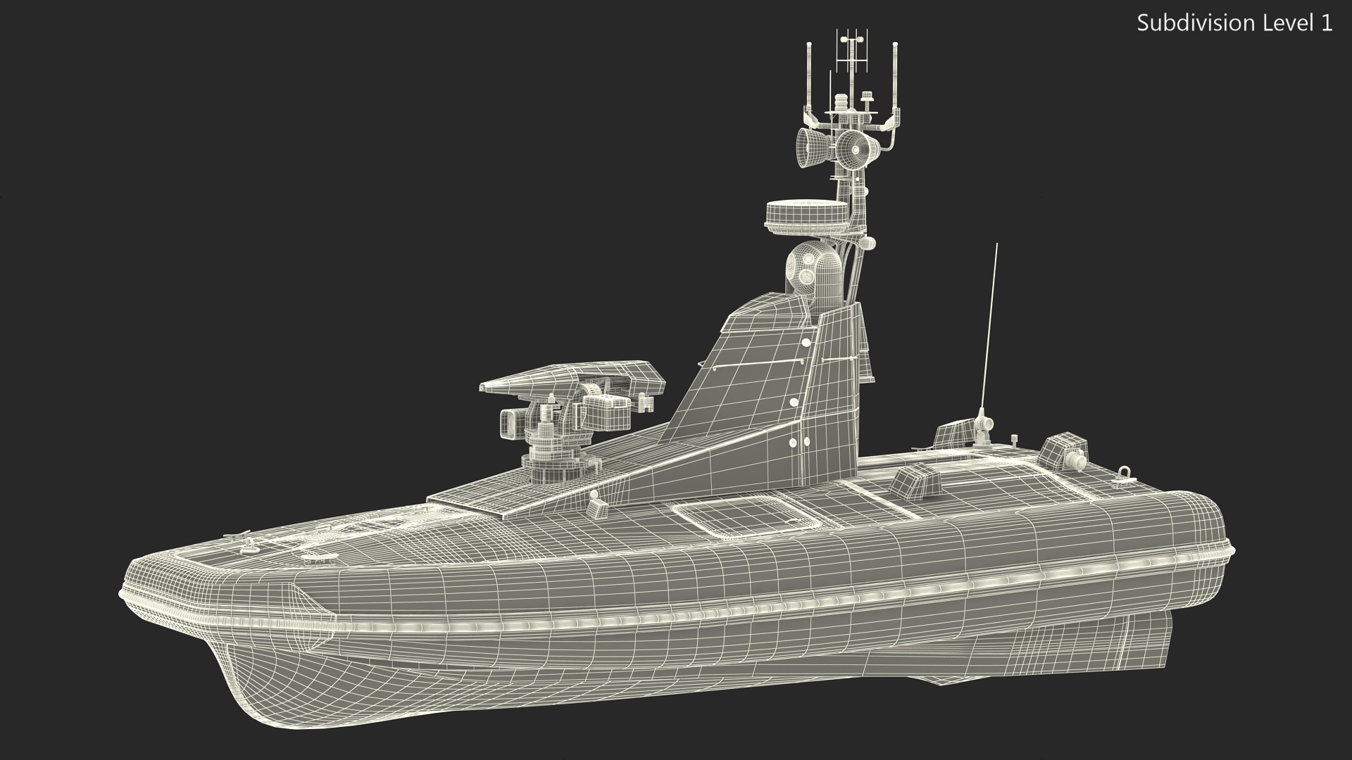 3D Protector Unmanned Surface Vehicle USV model