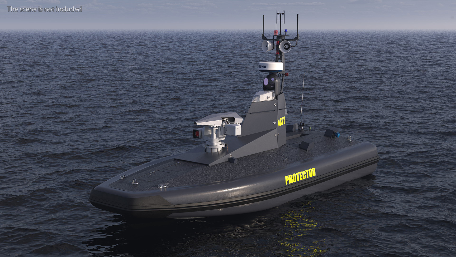 3D Protector Unmanned Surface Vehicle USV model